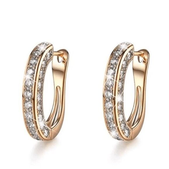 Gold Diamond Earrings  - Picture 1 of 7